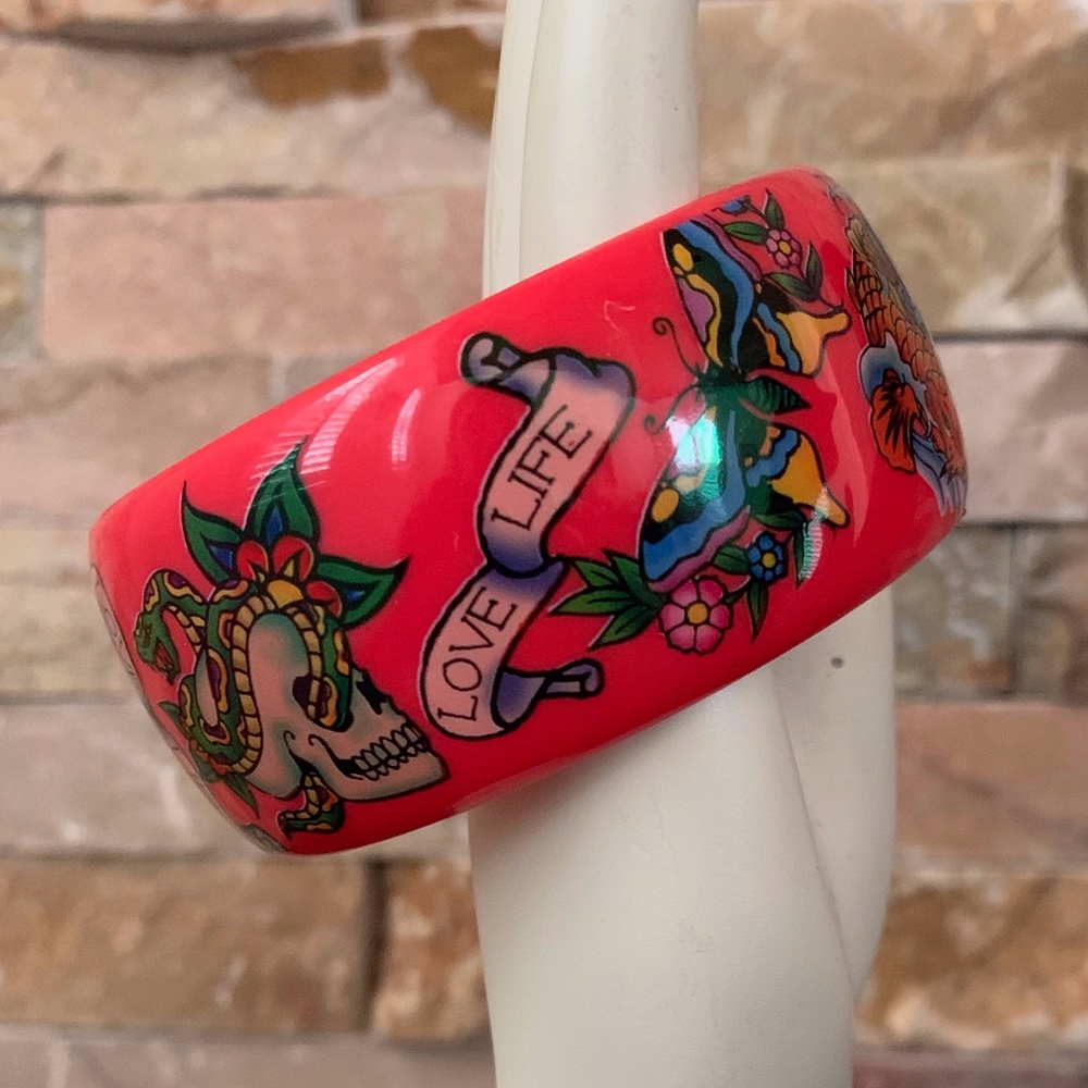 Fun ED Hardy Tattoo Bangle Bracelet Enj